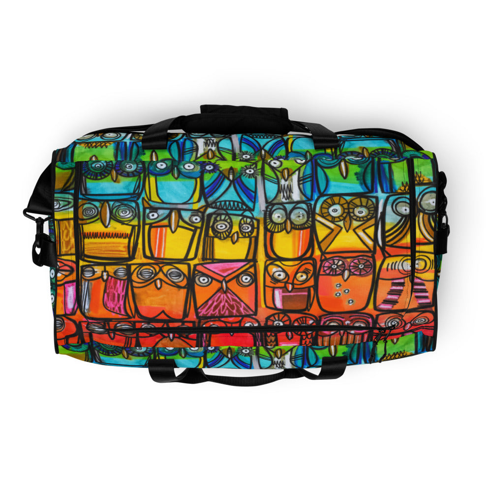 A Parliament of Rainbow Owls - Lebo Duffle Bag